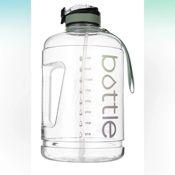 NWT Gallon Water Bottle Motivational with Straw&Big Handle - Picture 1 of 10